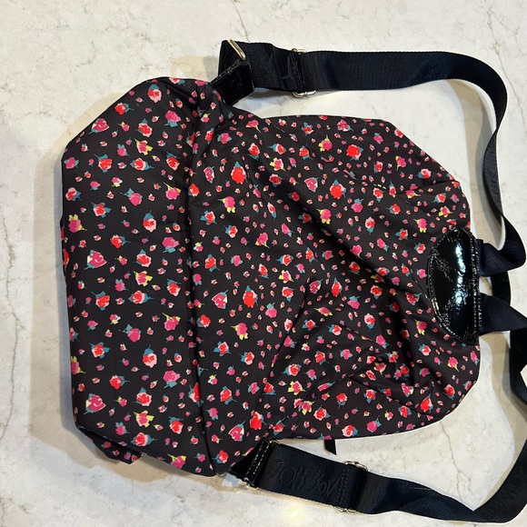Betsey Johnson Black Floral Backpack - Picture 3 of 4